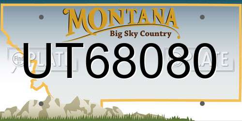 UT68080 Montana License Plate