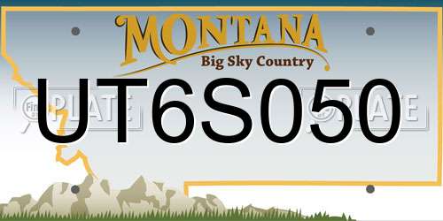 UT6S050 Montana License Plate