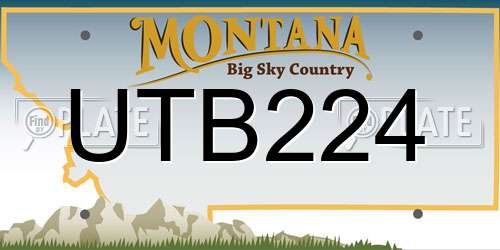 UTB224 Montana License Plate