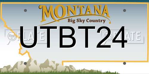 UTBT24 Montana License Plate