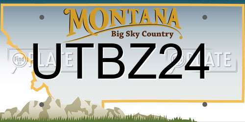 UTBZ24 Montana License Plate