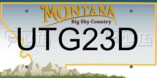 UTG23D Montana License Plate