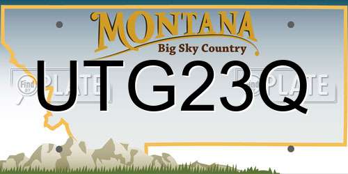 UTG23Q Montana License Plate