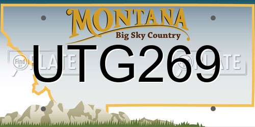 UTG269 Montana License Plate