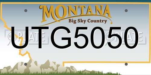 UTG5050 Montana License Plate