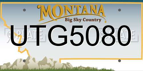 UTG5080 Montana License Plate