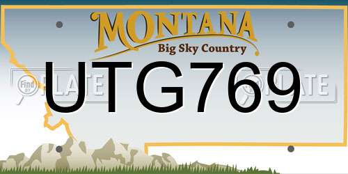 UTG769 Montana License Plate