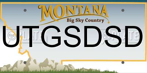 UTGSDSD Montana License Plate