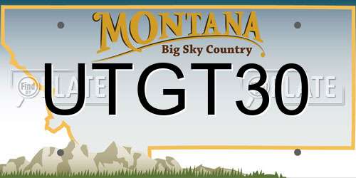 UTGT30 Montana License Plate