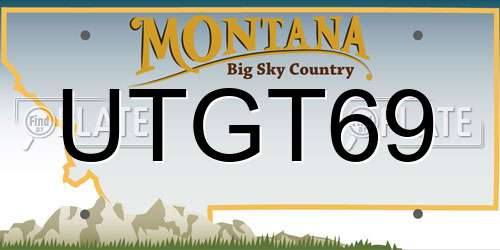 UTGT69 Montana License Plate