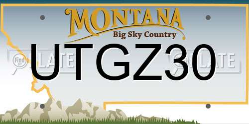 UTGZ30 Montana License Plate