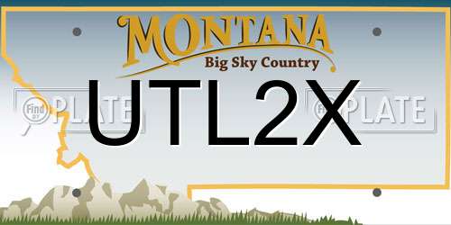 UTL2X Montana License Plate
