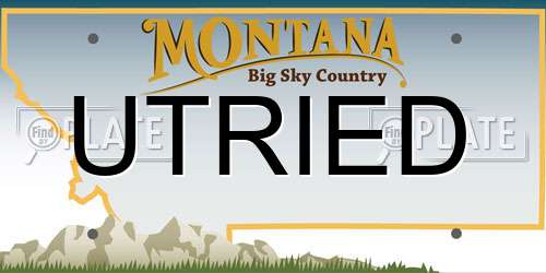 UTRIED Montana License Plate