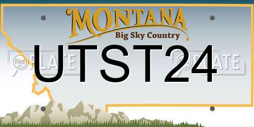 UTST24 Montana License Plate