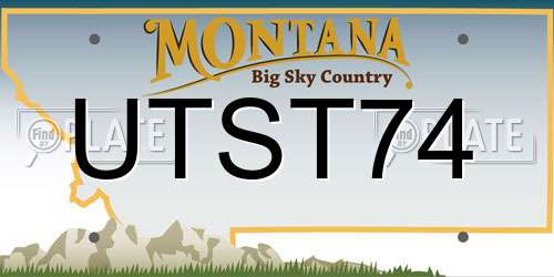 UTST74 Montana License Plate