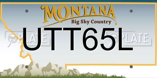 UTT65L Montana License Plate