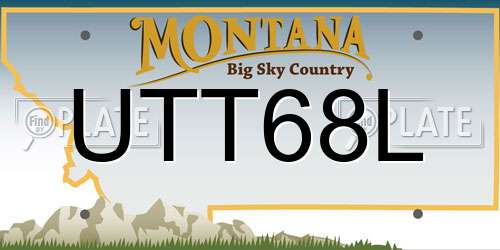 UTT68L Montana License Plate