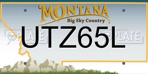 UTZ65L Montana License Plate