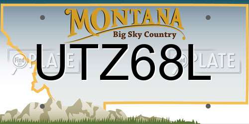 UTZ68L Montana License Plate