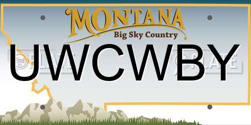 UWCWBY Montana License Plate