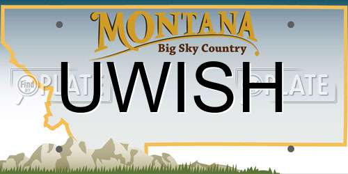 UWISH Montana License Plate