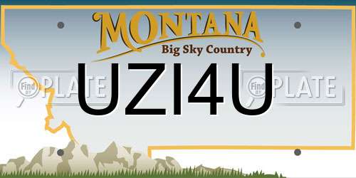 UZI4U Montana License Plate