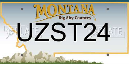 UZST24 Montana License Plate