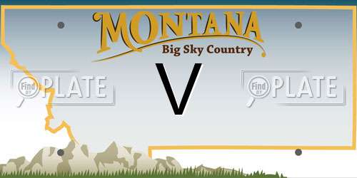 V Montana License Plate