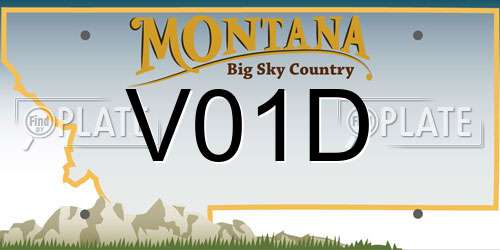 V01D Montana License Plate