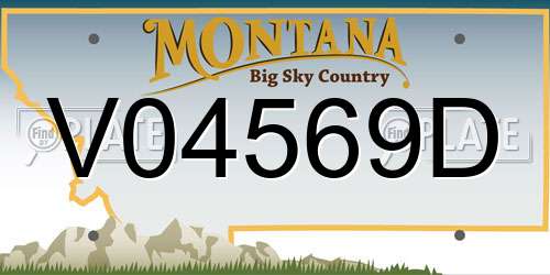 V04569D Montana License Plate