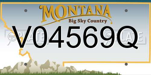 V04569Q Montana License Plate