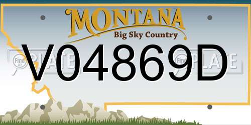 V04869D Montana License Plate