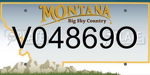 V04869O Montana License Plate