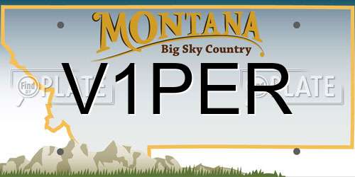 V1PER Montana License Plate