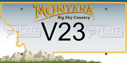 V23 Montana License Plate