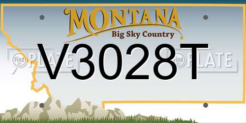V3028T Montana License Plate