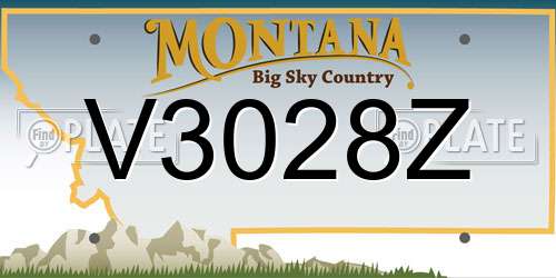 V3028Z Montana License Plate