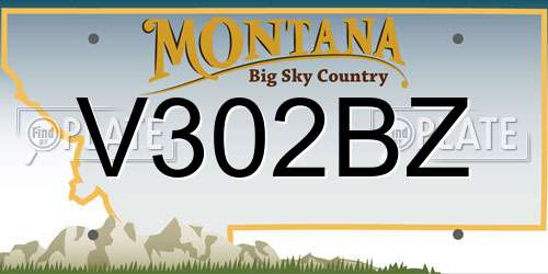 V302BZ Montana License Plate