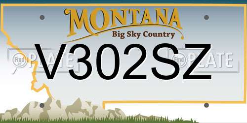V302SZ Montana License Plate