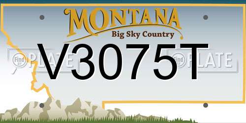 V3075T Montana License Plate
