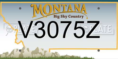V3075Z Montana License Plate