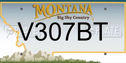 V307BT Montana License Plate