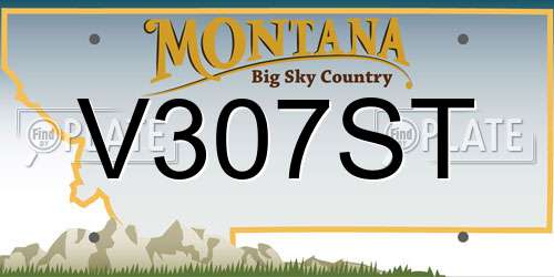 V307ST Montana License Plate