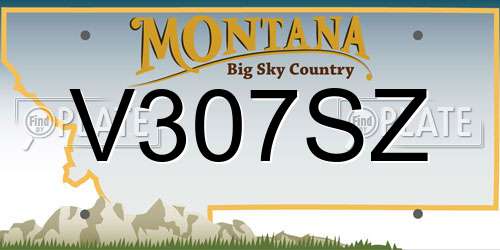 V307SZ Montana License Plate