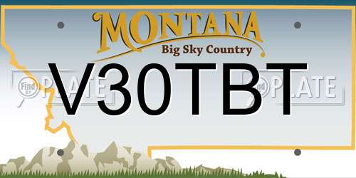 V30TBT Montana License Plate