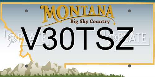 V30TSZ Montana License Plate