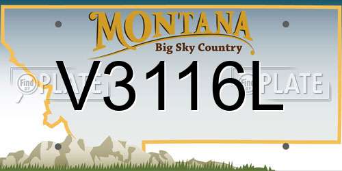V3116L Montana License Plate