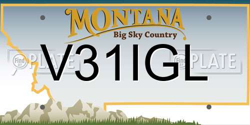 V31IGL Montana License Plate