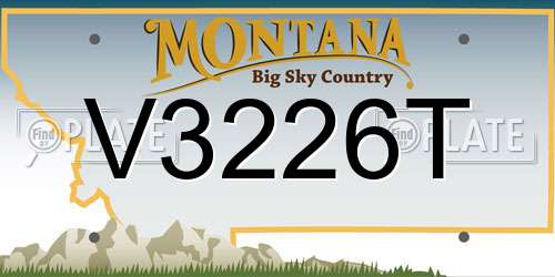 V3226T Montana License Plate