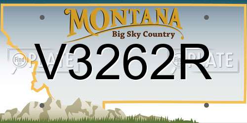 V3262R Montana License Plate